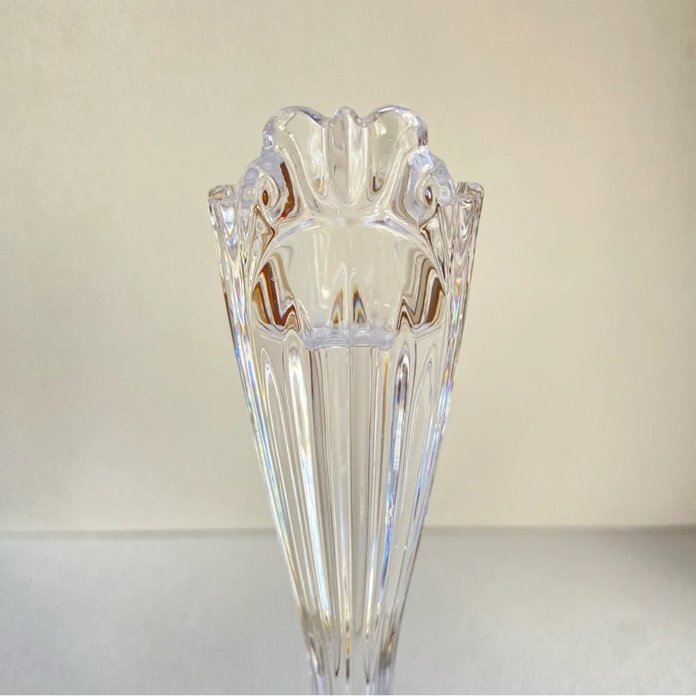 Oneida Crystal Augustina clear fluted candlesticks candle holders for tapers